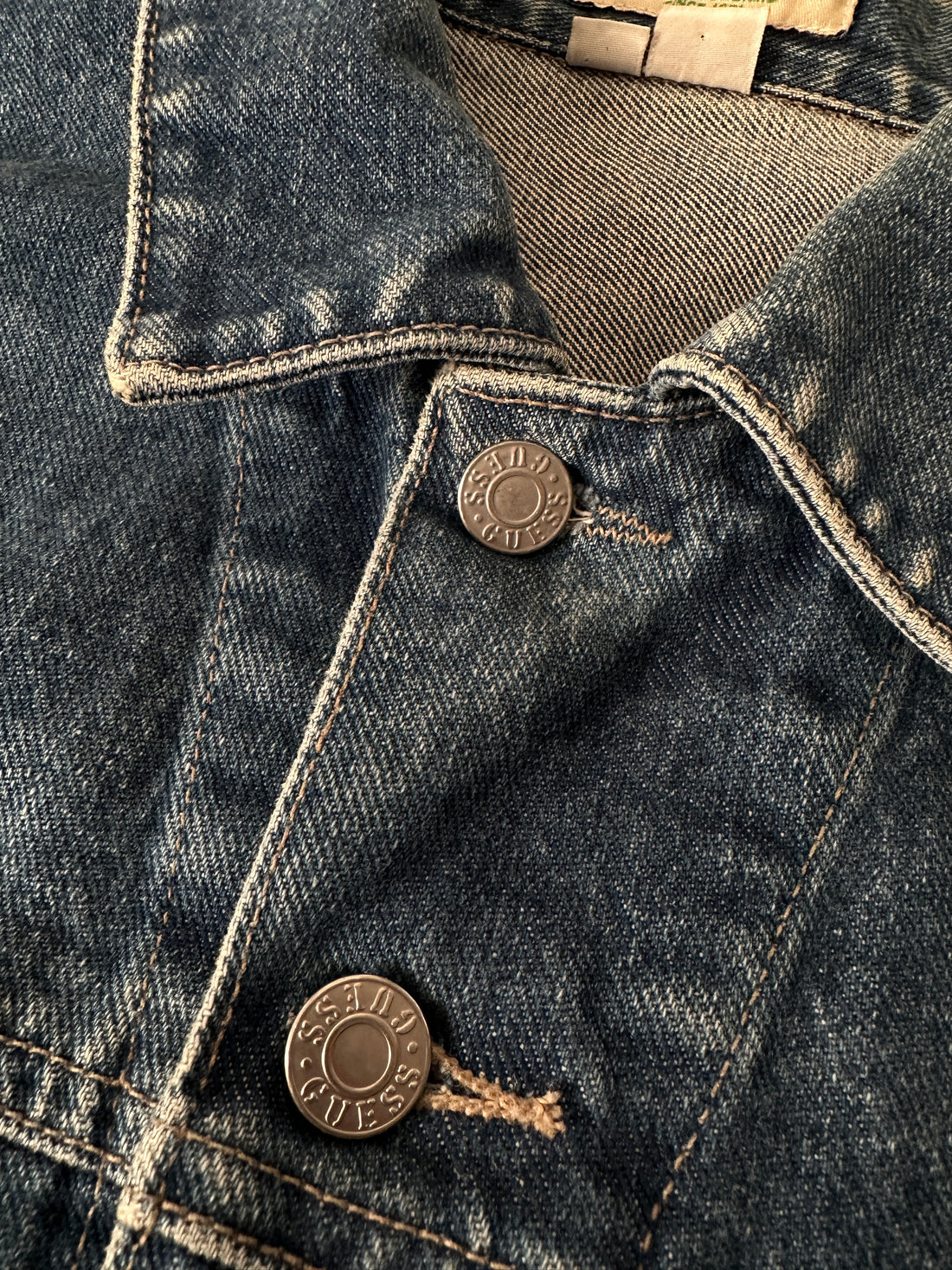 80s Vintage Guess Jeans Denim Jacket Size L