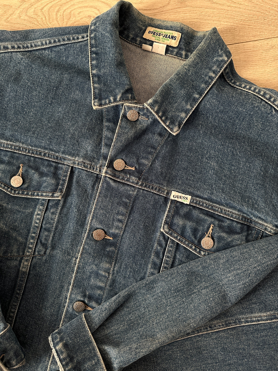 80s Vintage Guess Jeans Denim Jacket Size L