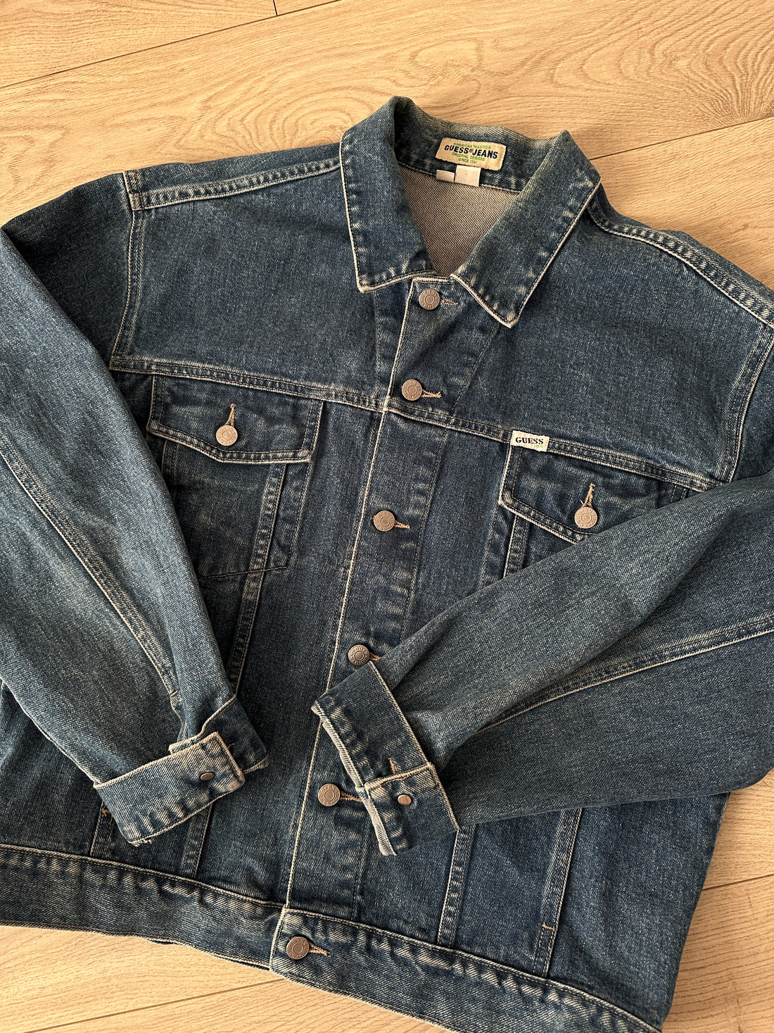 80s Vintage Guess Jeans Denim Jacket Size L