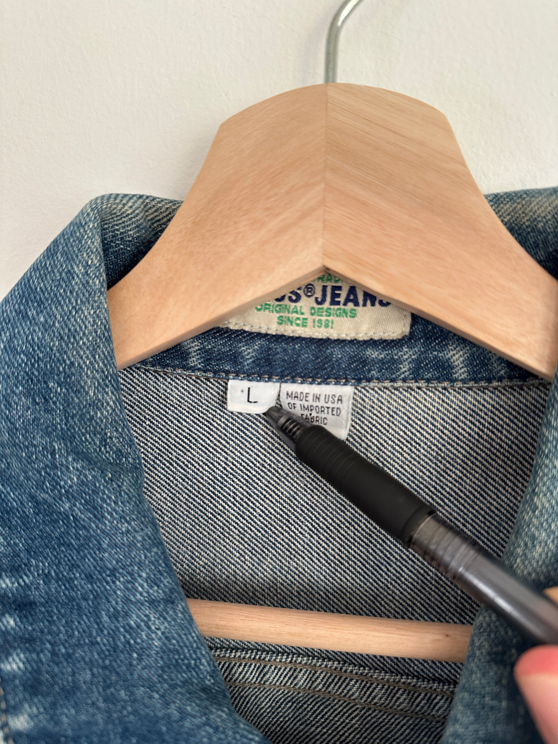 80s Vintage Guess Jeans Denim Jacket Size L