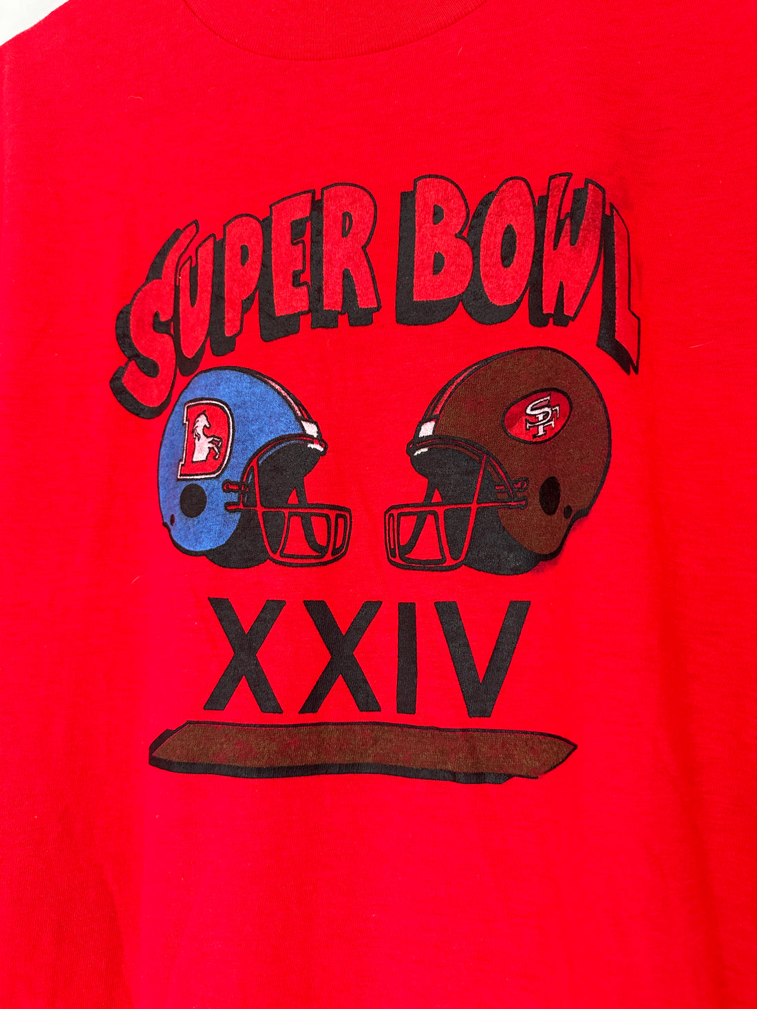 1990 Vintage Super Bowl San Fransisco 49ers Denver Broncos Graphic Tee