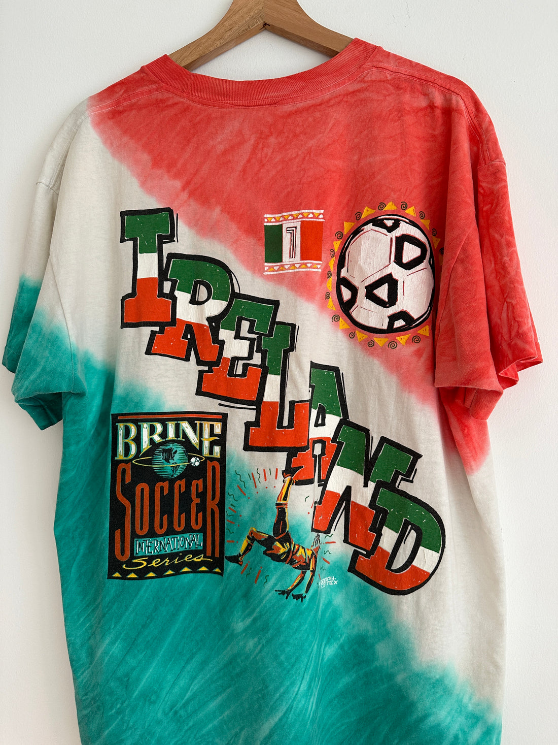 90s Vintage Ireland Brine Soccer Graphic Tee