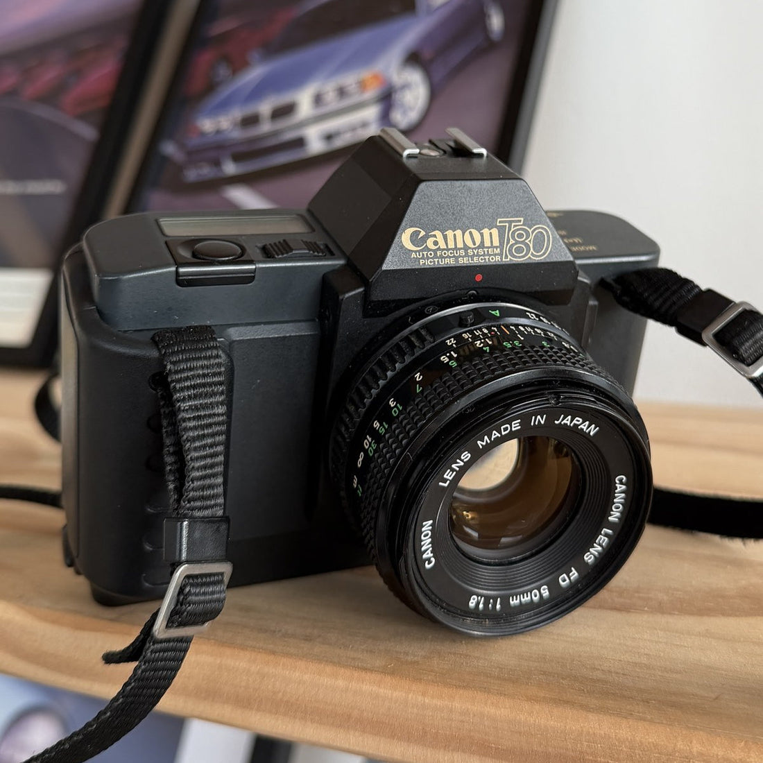 Canon T80 35mm Film SLR Camera with FD 50mm f/1.8 Lens