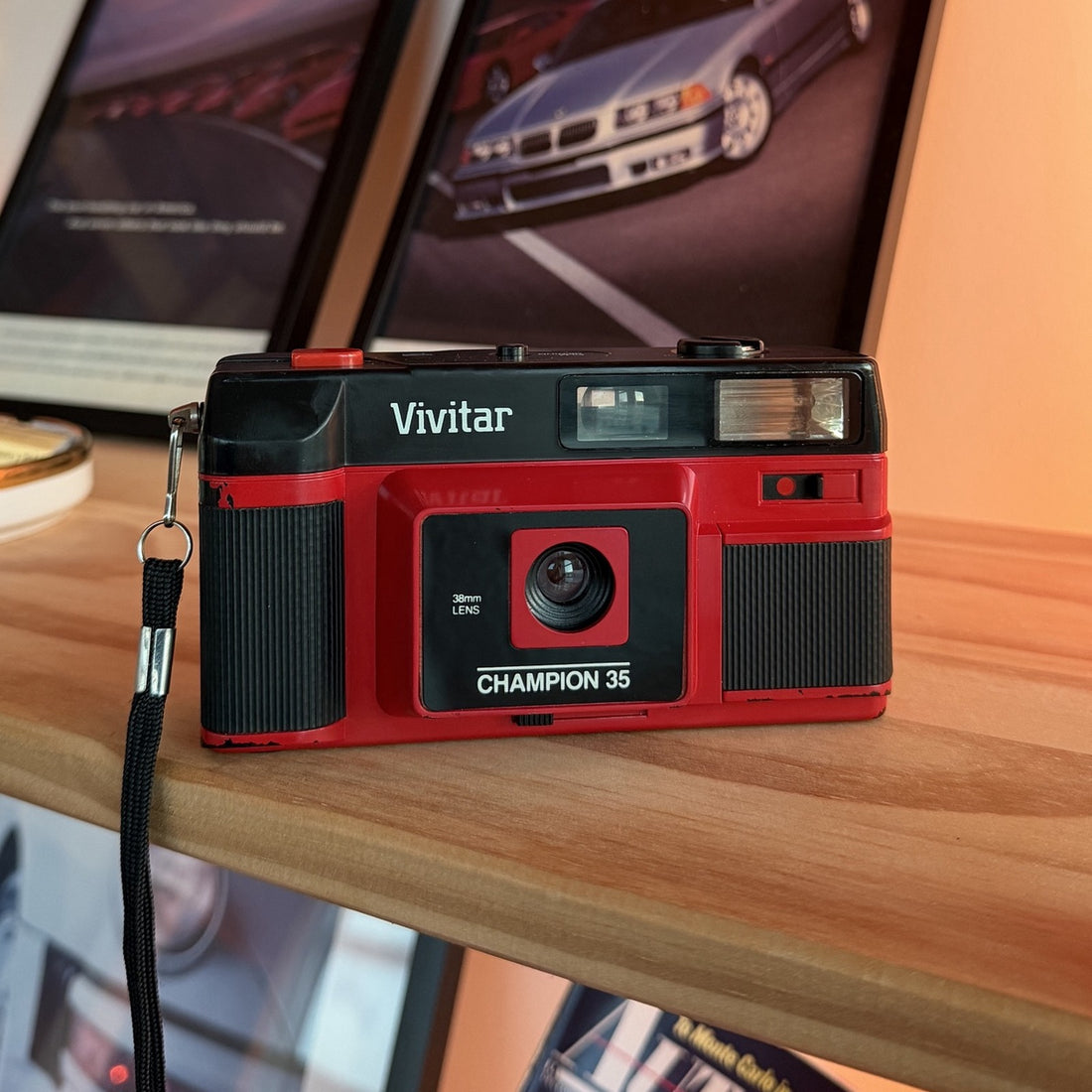 Vivitar Champion 35 red 35mm camera, front