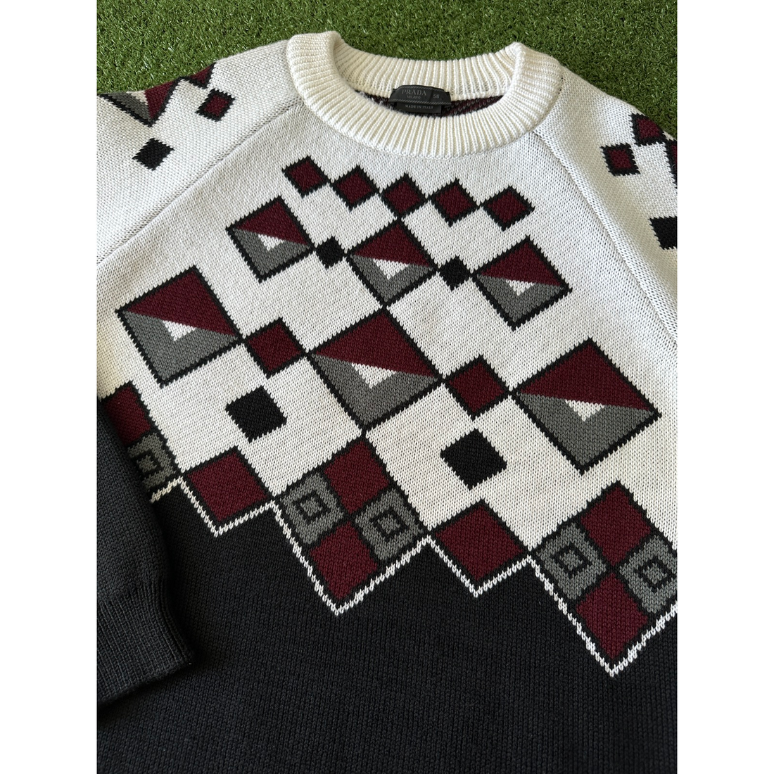 Prada Argyle Knitted Sweater AW20