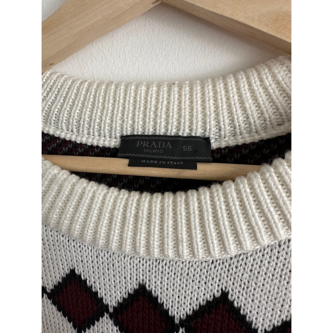 Prada Argyle Knitted Sweater AW20