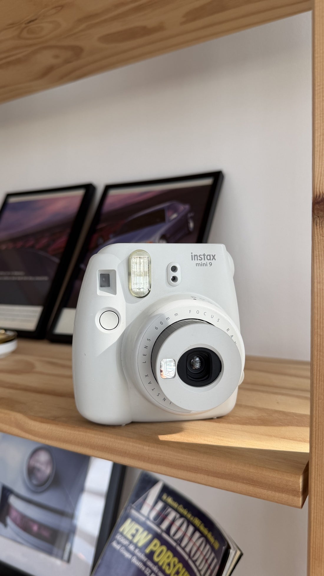 Fujifilm Instax Mini 9 Instant Camera, White front view