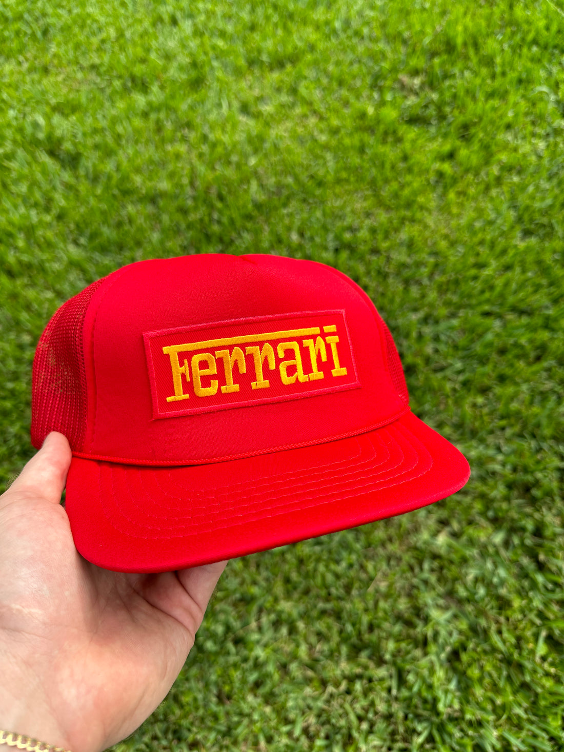 90s Vintage Ferrari Trucker Hat NOS