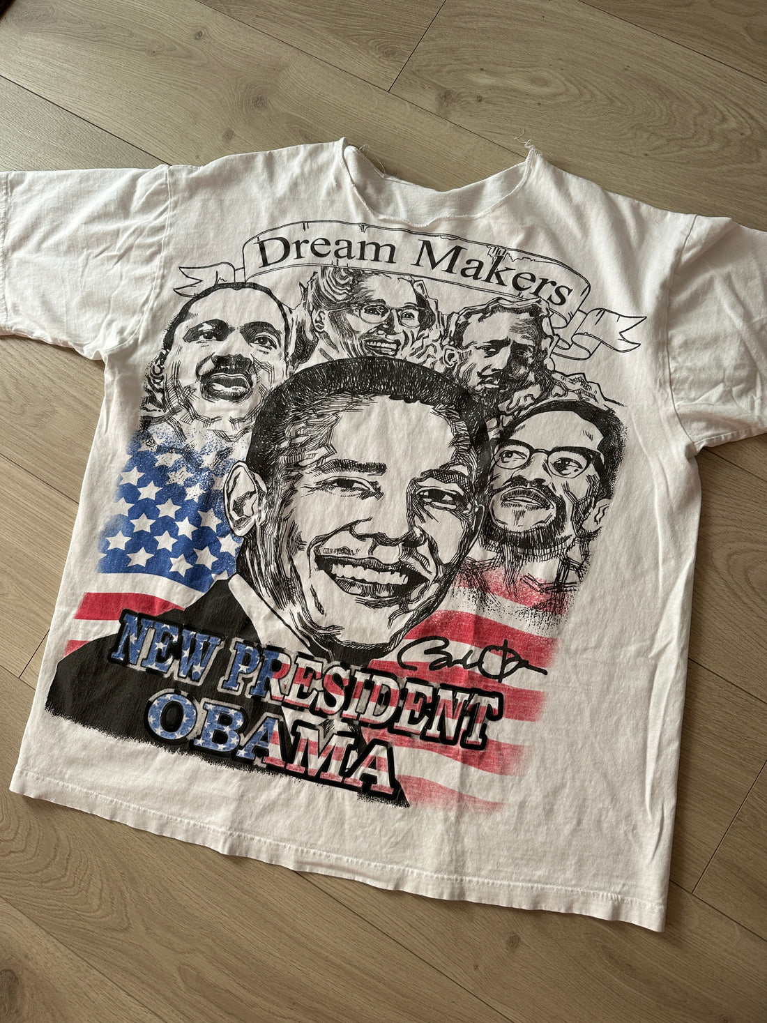 2000s Barack Obama Dream Makers Cropped Graphic Tee