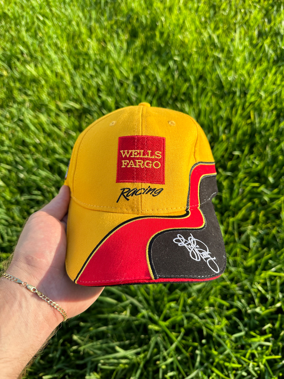 2000s Vintage Wells Fargo Racing NASCAR Dad Hat