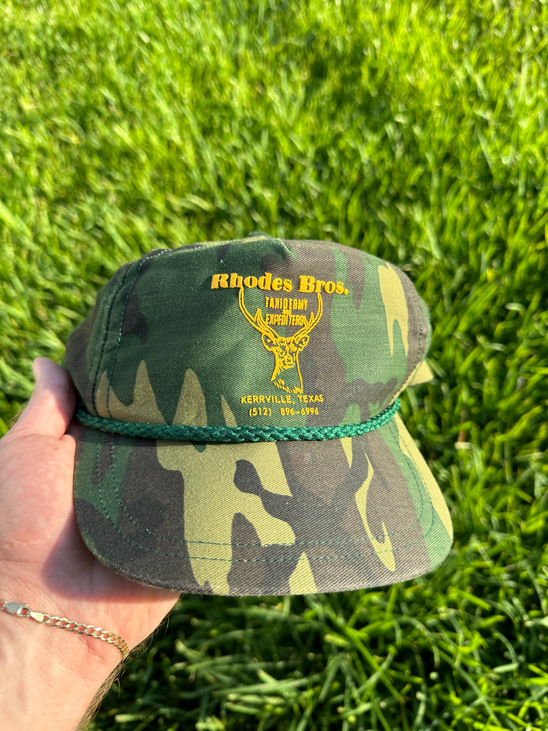 80s Vintage Rhodes Bros Taxidermy Camo Trucker Hat
