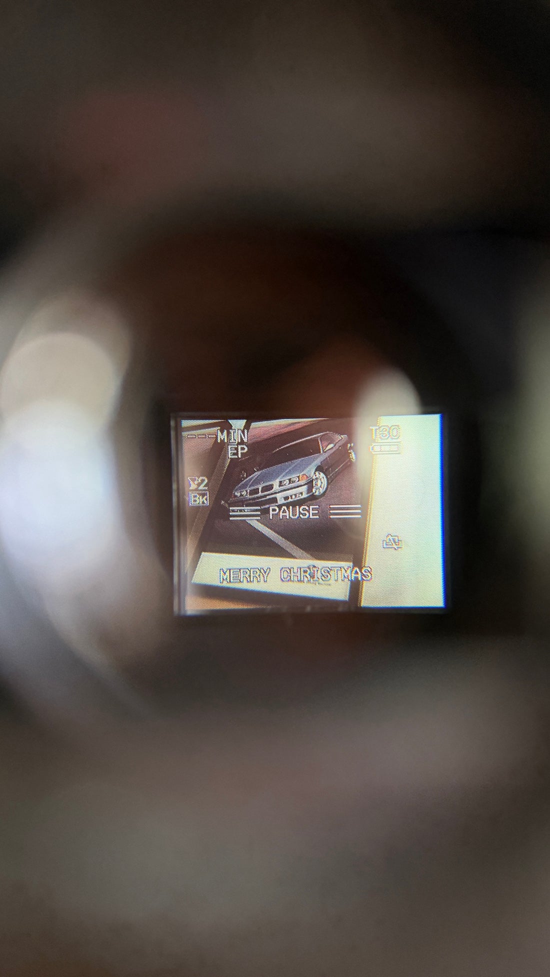 View through the JVC GR-AX47U color viewfinder