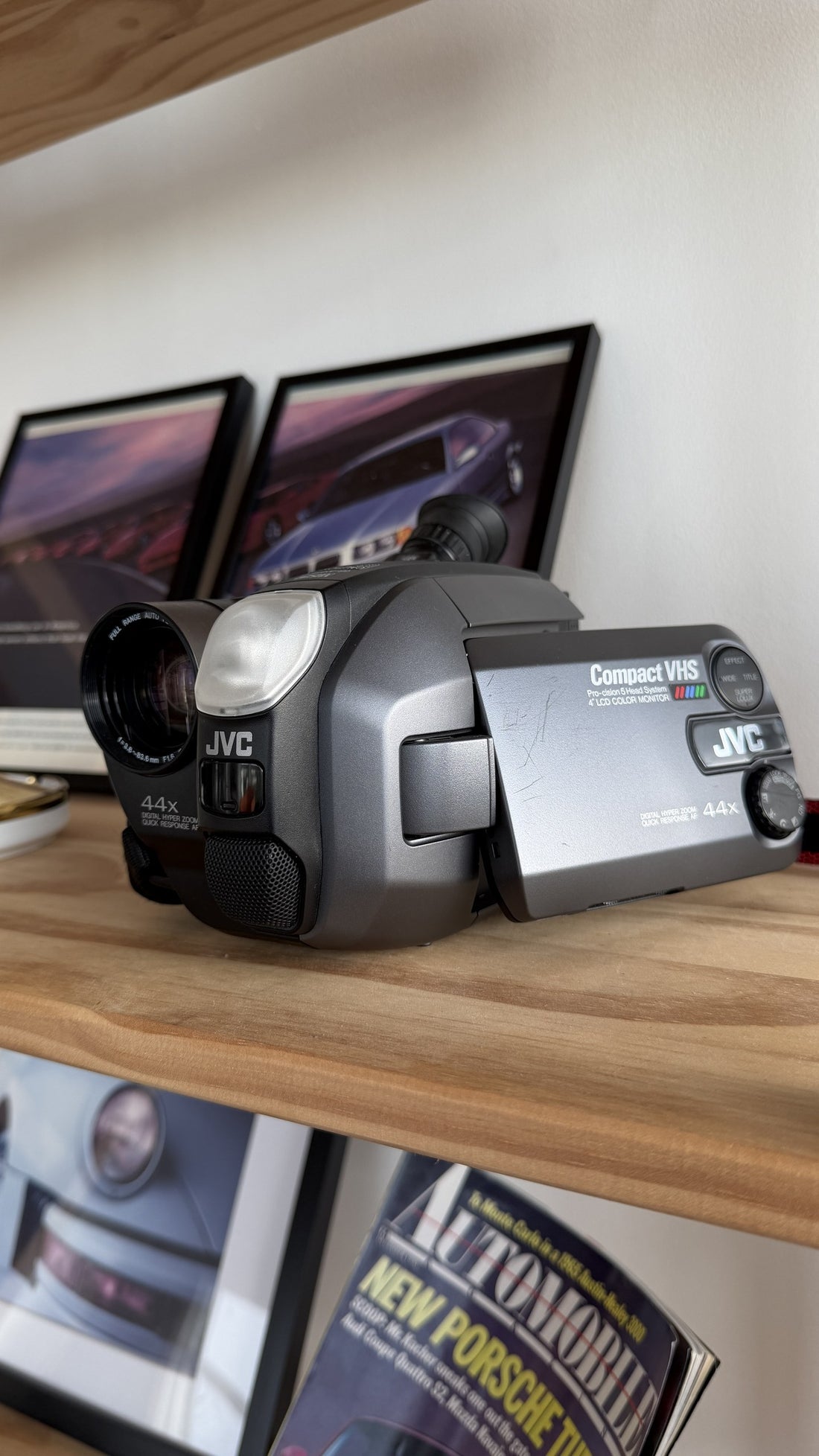 JVC Compact VHS Camcorder with 4" LCD and 44x Zoom front view