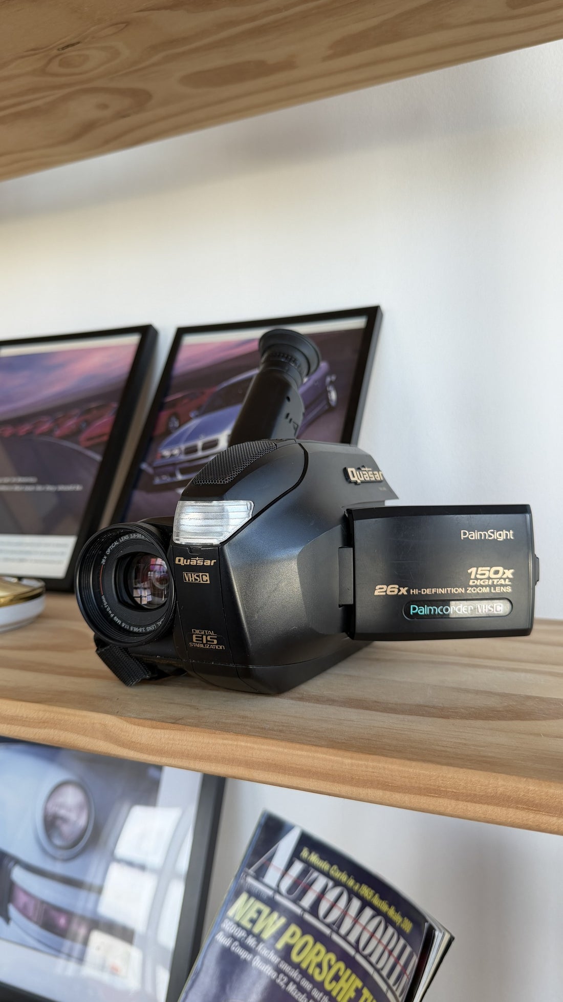 Quasar VM-L459 PalmSight Palmcorder VHS-C Camcorder front view