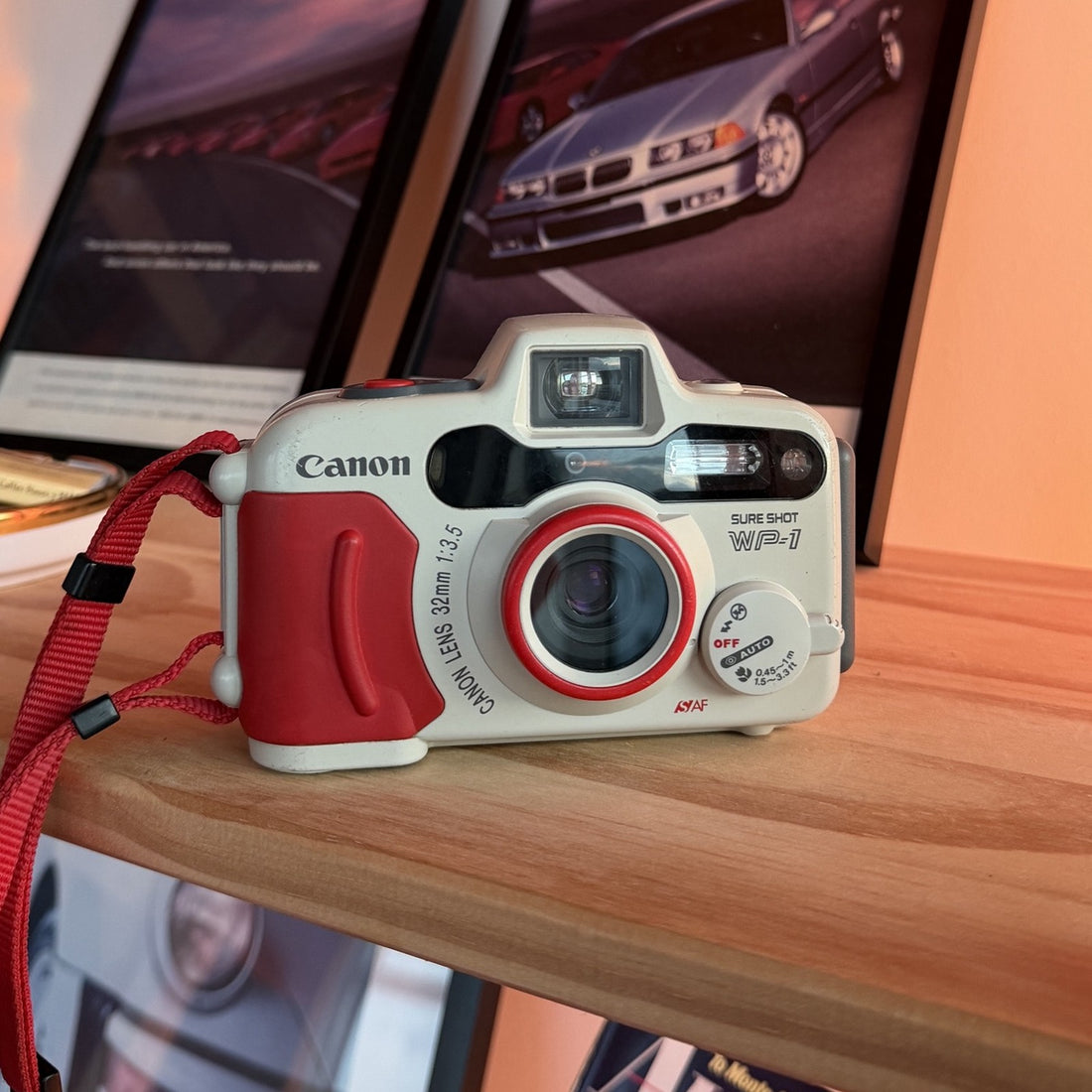 Canon Sure Shot WP-1 water-resistant 35mm camera, front