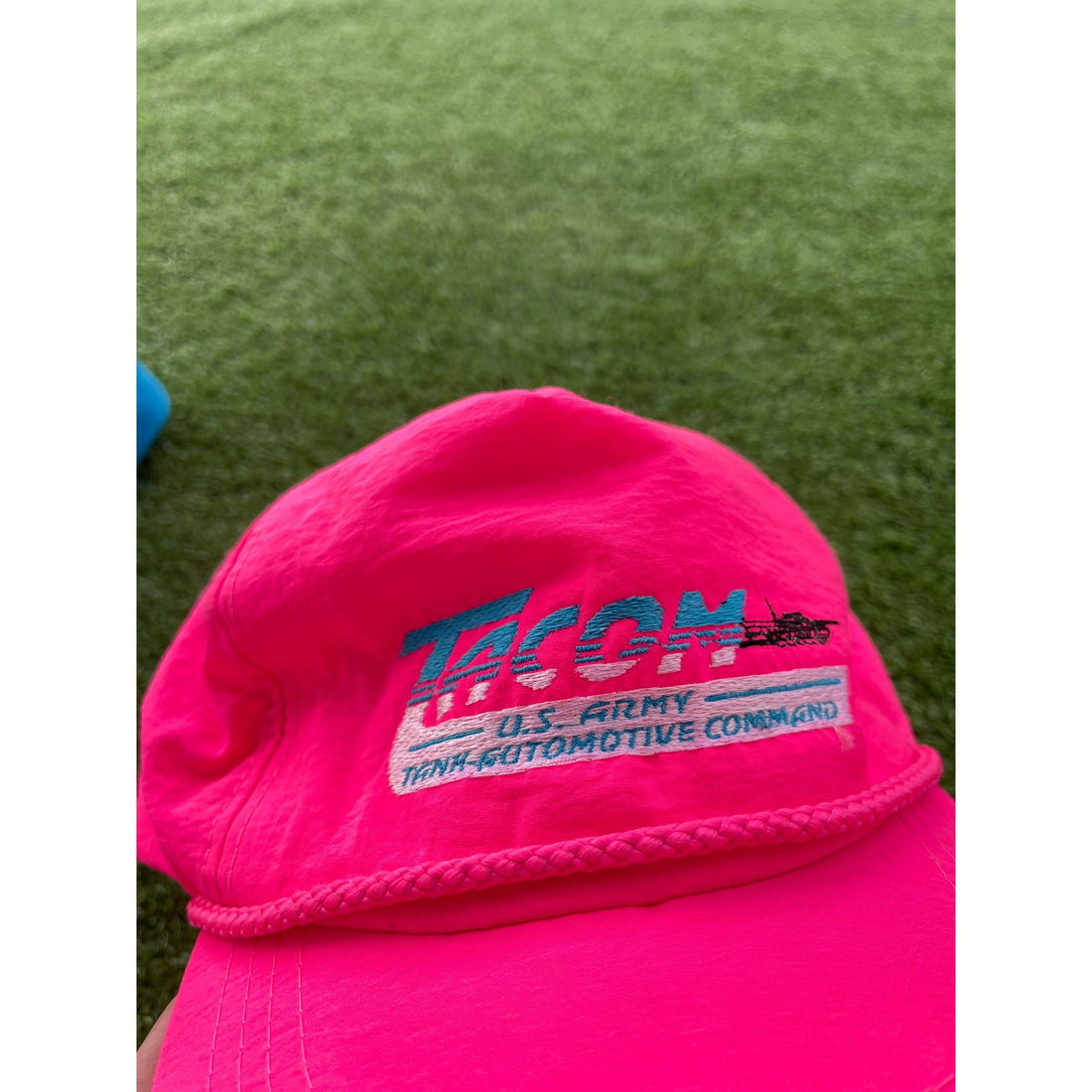 90s Vintage “Tacom” Gulf War Pink Trucker Hat