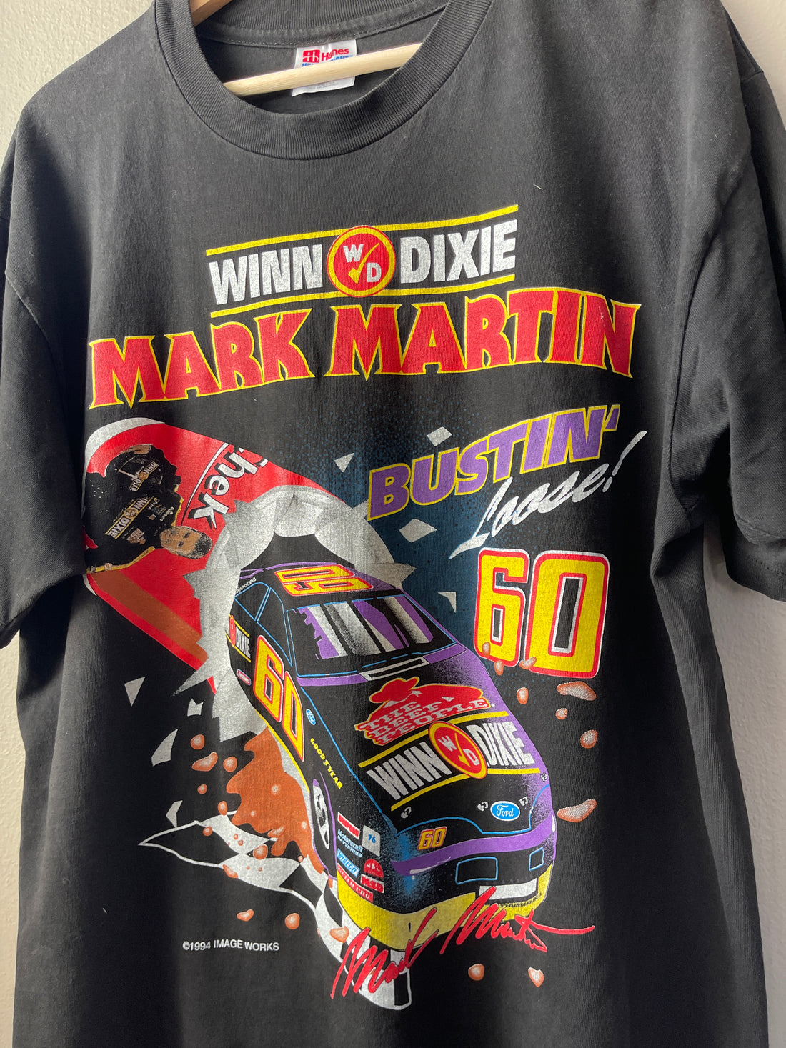 Vintage 1990s NASCAR Mark Martin Graphic Tee