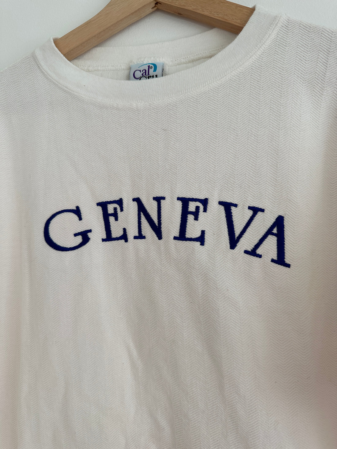 Vintage Geneva Embroidered Wool Tee